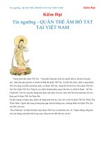 Tín ngưỡng - QUÁN THẾ ÂM BỒ TÁT TẠI VIỆT NAM - Kiêm Đạt