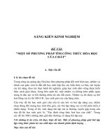 Sáng kiến kinh nghiệm SKKN về một số phương pháp tìm công thức hóa học của chất 