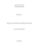 Nhận thức của giáo viên tiểu học về sức khỏe tâm thần học sinh