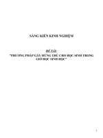 Sáng kiến kinh nghiệm SKKN phương pháp gây hứng thú cho học sinh trong giờ học sinh học 