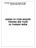 Phân tích những yếu tố tác động đến hành vi con người trong độ tuổi vị thành niên 