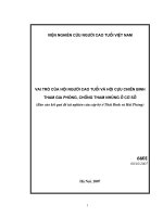 Báo cáo đề tài Vai trò của Hội Người cao tuổi và Hội Cựu chiến binh tham gia phòng, chống tham nhũng ở cơ sở