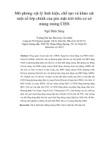 Mô phỏng vật lý linh kiện, chế tạo và khảo sát một số lớp chính của pin mặt trời trên cơ sở màng mỏng CISS