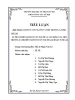 sự phát triển hành vi con người và tác động của môi trường xã hội đến hành vi con người giai đoạn tuổi già 