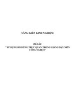 Sáng kiến kinh nghiệm SKKN sử dụng đồ dùng trực quan trong giảng dạy môn công nghệ 8 