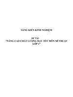 Sáng kiến kinh nghiệm dạy môn mỹ thuật ở trường tiểu học 