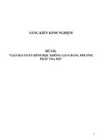 Sáng kiến kinh nghiệm SKKN môn toán THPT giải bài toán hình học không gian bằng phương pháp tọa độ 