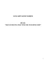 Sáng kiến kinh nghiệm SKKN một số phương pháp tính thể tích hình chóp 