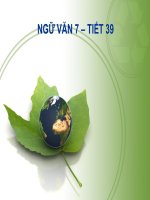 bài giảng ngữ văn lớp 7 tiet 39  tu trai nghia 