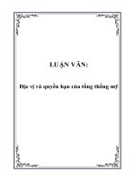 Địa vị và quyền hạn của tổng thống mỹ