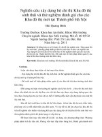 Nghiên cứu xây dựng bộ chỉ thị Khu đô thị sinh thái và thử nghiệm đánh giá cho các Khu đô thị mới tại Thành phố Hà Nội
