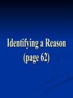 BÀi giảng anh ngữ  Identifying a Reason (page 62)
