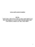 Sáng kiến kinh nghiệm SKKN khắc phục một số sai lầm của học sinh thông qua bài tập nghịch lí và ngụy biện chương động học chất điểm và động lực học chất điểm 