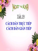 bài giảng ngữ văn lớp 9 tiết 19 cach dan truc tiep cach dan gian tiep 
