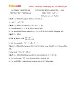 Đề thi học kì 1 môn Toán lớp 10 trường THPT Tháp Chàm, Ninh Thuận năm học 2015 - 2016