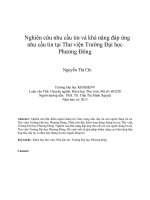 Nghiên cứu nhu cầu tin và khả năng đáp ứng nhu cầu tin tại Thư viện Trường Đại học Phương Đông