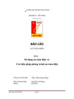 Sử dụng an toàn điện và các biện pháp phòng tránh an toàn điện 