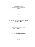 Tóm tắt lý thuyết độ từ hóa của các hệ spin giả hai chiều 