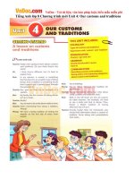 Tiếng Anh lớp 8 Chương trình mới Unit 4: Our customs and traditions