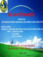 Đồ án Xây dựng bài giảng chẩn đoán, bảo dưỡng và sửa chữa hệ thống truyền lực ( kèm bản vẽ)