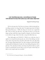 Các trường đại học, cao đẳng sư phạm với vấn đề tài nguyên giáo dục mở (Oer) hiện nay