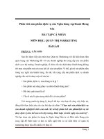 Phân tích sản phẩm dịch vụ của ngân hàng agribank hưng 