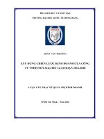 XÂY DỰNG CHIẾN LƯỢC KINH DOANH CỦA CÔNG TY TNHH NOVAGLORY GIAI ĐOẠN 20162020