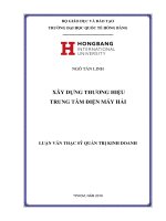 XÂY DỰNG THƯƠNG HIỆU TRUNG TÂM ĐIỆN MÁY HẢI