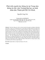 Phát triển nguồn lực thông tin tại Trung tâm thông tin thư viện Trường Đại học an ninh nhân dân Thành phố Hồ Chí Minh