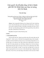 Giải quyết vấn đề phân tầng xã hội ở thành phố Hồ Chí Minh hiện nay theo tư tưởng Hồ Chí Minh