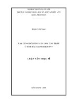 Xây dựng đời sống văn hóa tinh thần ở Tỉnh Bắc Giang hiện nay