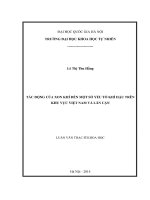 Tác động của xon khí đến một số yếu tố khí hậu trên khu vực Việt Nam và lân cận