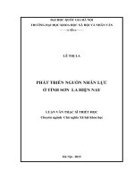 Phát triển nguồn nhân lực ở tỉnh Sơn La hiện nay