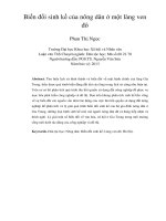 Biến đổi sinh kế của nông dân ở một làng ven đô