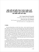 BIẾN ĐỔI BỜ BIỂN TỈNH THỪA THIÊN HUẾ DƯỚI ẢNH HƯỞNG CỦA NƯỚC BIỂN DÂNG DO BIẾN ĐỔI KHÍ HẬU