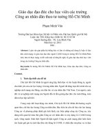 Giáo dục đạo đức cho học viên các trường Công an nhân dân theo tư tưởng Hồ Chí Minh