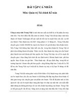 BTCN môn quản trị tài chính kế toán công ty máy tính việt trung 