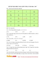 Đề thi Violympic Toán lớp 5 vòng 5 năm 2016 - 2017