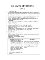 BÀI GIÁ TRỊ yêu THƯƠNG