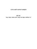 Sáng kiến kinh nghiệm SKKN dạy học sinh lớp 5 một số mẹo chính tả 