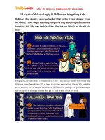 10 ‘sự thật’ thú vị về ngày lễ Halloween bằng tiếng Anh