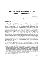 BIẾN ĐỔI CƠ CẤU NGUỒN NHÂN LỰC VÀ KHU CÔNG NGHIỆP