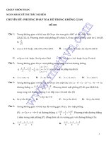 640 câu trắc nghiệm hình học không gian OXYZ có đáp án 