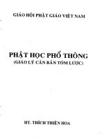 Phật học phổ thông giáo lý căn bản tóm lược 