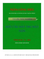 50 câu trắc nghiệm mặt cầu, mặt trụ, mặt nón   trần công diêu 