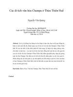 Các di tích văn hóa Champa ở Thừa Thiên Huế