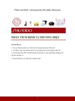 Phân tích định vị thương hiệu mỹ phẩm shisseido 