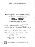 Rèn luyện và phát triển tư duy hóa vô cơ của nguyễn anh phong