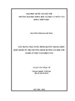 Xây dựng Nhà nước pháp quyền trong điều kiện kinh tế thị trường định hướng xã hội chủ nghĩa ở Việt Nam hiện nay