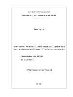 Luận văn tổng hợp và nghiên cứu phức chất kim loại chuyển tiếp của phối tử bazơ schiff có chứa nhân antracen 